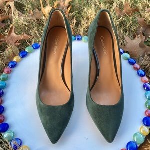 Calvin Klein Suede Heels 6.5